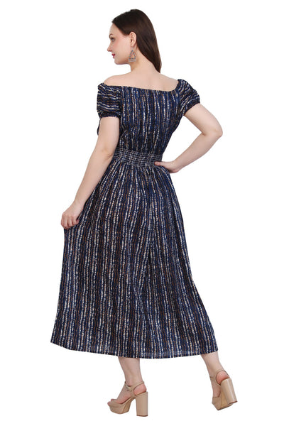 New Women Short Sleeve Off-Shoulder Maxi Dress 12pcs Pack (Kanchan-2) Unit Price £5