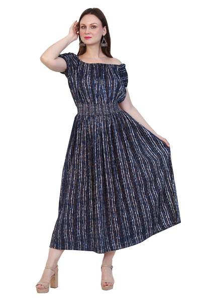 New Women Short Sleeve Off-Shoulder Maxi Dress 12pcs Pack (Kanchan-2) Unit Price £5