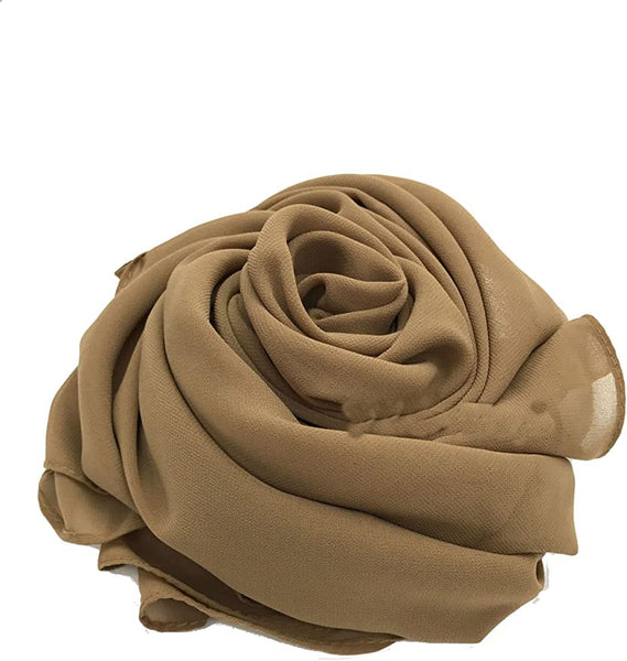 New Women Plain Chiffon Scarf pack of 12 Unti Price £1.50