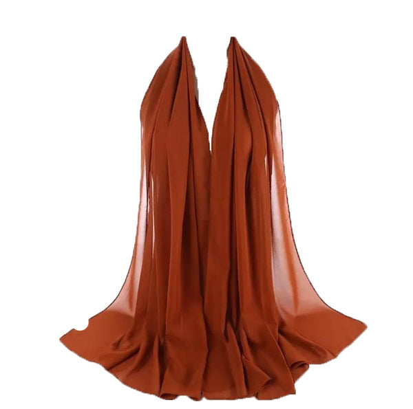 New Women Plain Chiffon Scarf pack of 12 Unti Price £1.50