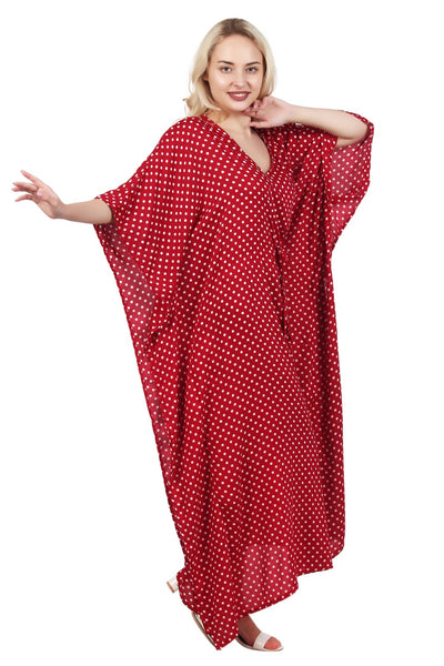 New Women Rayon Polka Dot Print Kaftan (RFT-1020) 12Pcs Pack Unit Price £4.50