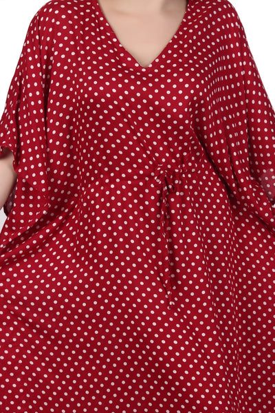 New Women Rayon Polka Dot Print Kaftan (RFT-1020) 12Pcs Pack Unit Price £4.50