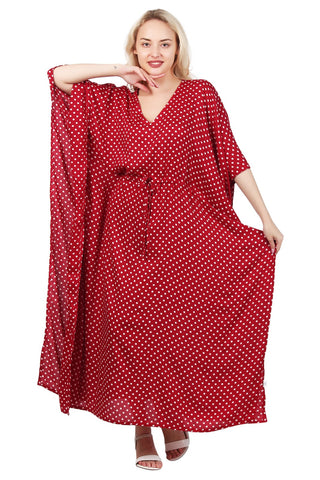 New Women Rayon Polka Dot Print Kaftan (RFT-1020) 12Pcs Pack Unit Price £4.50