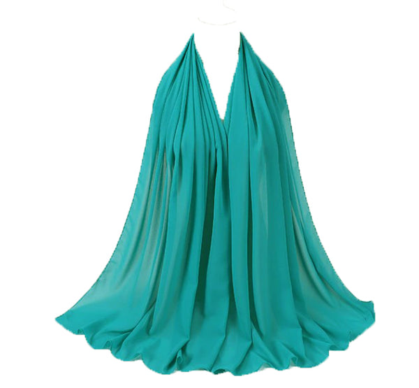 New Women Plain Chiffon Scarf pack of 12 Unti Price £1.50