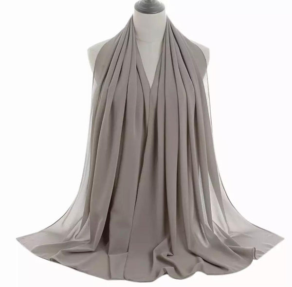 New Women Plain Chiffon Scarf pack of 12 Unti Price £1.50