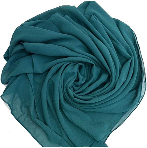 New Women Plain Chiffon Scarf pack of 12 Unti Price £1.50